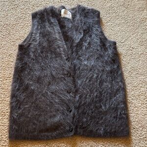 LISA YANG Brushed Cashmere Brown Vest Size 1